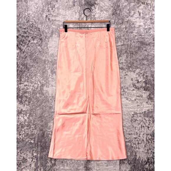 J Crew Gwyneth Slip Skirt Small Womens Soft Pink Satin Midi - Picture 2 of 8